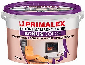 Obr. 1: Vnitřní malířský nátěr Primalex Bonus Color je nabízen v 10 trendových odstínech. Je otěruvzdorný, vysoce kryvý a paropropustný.