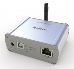 Komunikaci mezi bezdrátovými jednotkami a připojení celého systému k internetu zajišťuje jednotka eLAN-RF-003