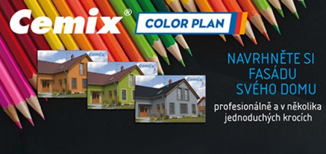 COLOR PLAN pracuje s jedinečným vzorníkem barev Cemix duhově krásný.
