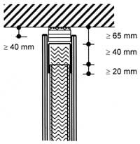 Obr. 1. Kluzné napojení &le; 40 mm u stropu