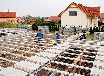 Obr. 1: Technický prostor zaklopení stropem Filigran