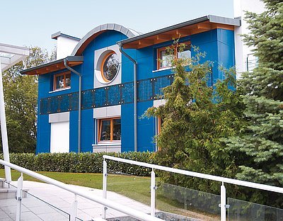 Vzorová dřevostavba na stálé výstavě Modrá laguna ve Vídni