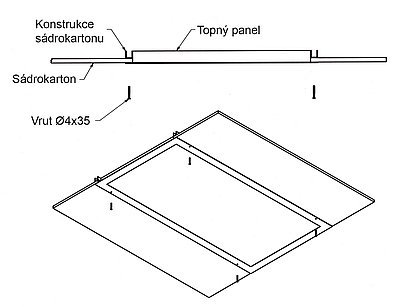 Schéma připojení topných panelů