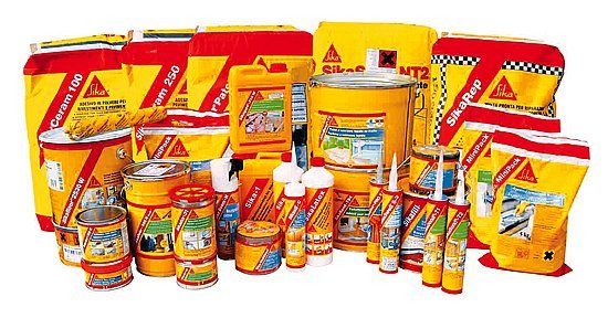 Obr. 2: Přehled produktů firmy Sika CZ, s.r.o.