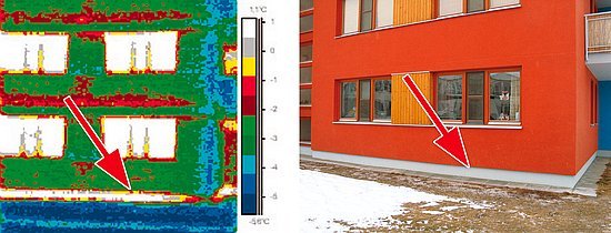 Příklad nepodsklepené soklové části tradičně zděného bytového domu realizovaného v r. 2001