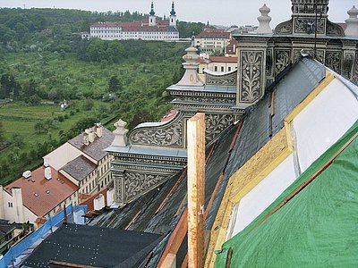 Detail rekonstruované střechy