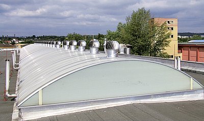 Zajímavé umístění ventilačních turbín VIV