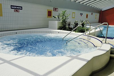 Obr. 1: Ve sportareálu v České Lípě nechybí vířivka whirpool, která zaujímá plochu 25 m&sup2;