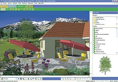 Zahradu i okolní terén navrhnete programem TurboFLOORPLAN Dům & Interiér & Zahrada stejně lehce jako dům