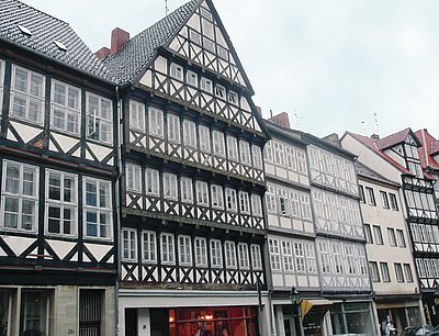 Obr. 5: Hrázděné domy v Hannoveru