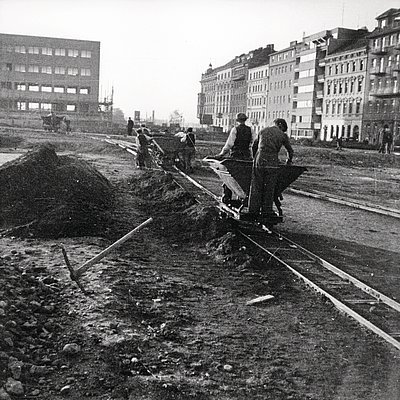 Stavba Národního technického muzea v roce 1938