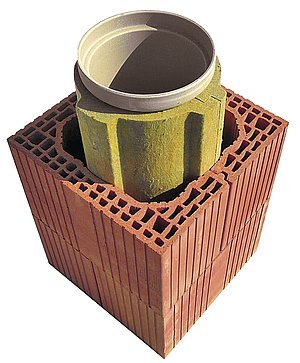 Komínový systém CIKO TEC se skládá z keramických izostatických vložek, tepelné izolace a broušených cihelných tvarovek