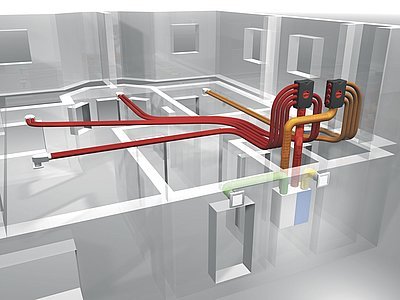 MAICOFlex - systém rozvodu vzduchu po budově.