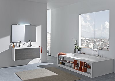 Obytný koncept koupelny od firmy Stocco
