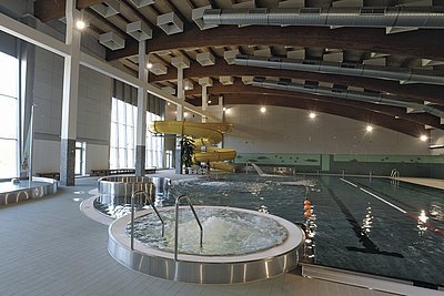 Aquapark se může chlubit komplentním nerezovým provedením bazénových van