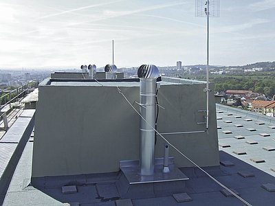 Brno – Renčova ulice, osazeny ventilační turbíny HV14