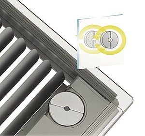 Základním prvkem ovládání žaluzií Screenline je dvojice rotačních magnetů, které ovládají žaluzie bez narušení těsnosti skla
