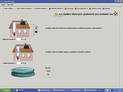 Obr. 4: Výškové parametry solárního systému