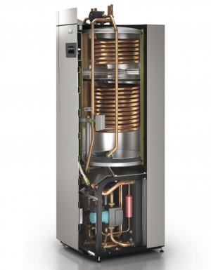 Tepelné čerpadlo země-voda integrované
ve vnitřní tepelné centrále EcoHeat 300