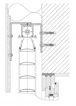 Obr. 1: Podomítková instalace venkovní žaluzie pomocí speciálních konzol