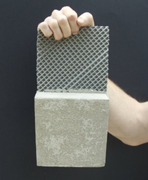 Detail napojení profilované membrány na betonový podklad