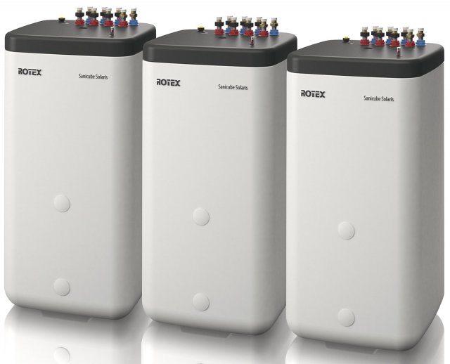 ROTEX pro velký odběr teplé vody – modulární propojení několika akumulačních zásobníků