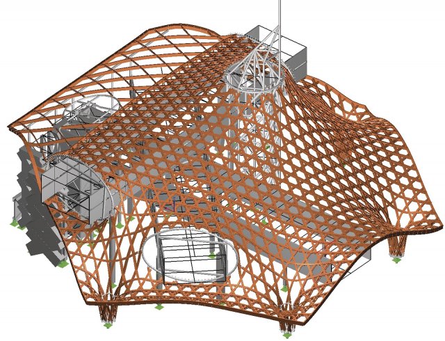 3D model konstrukce v programu RSTAB