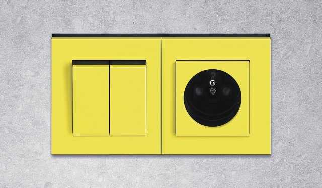 Levit&reg; s dvojnásobným rámečkem v barvách žlutá/kouřová černá
