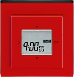 ABB LEVIT&reg; červená kouřová černá, časovač Busch-Timer&reg;