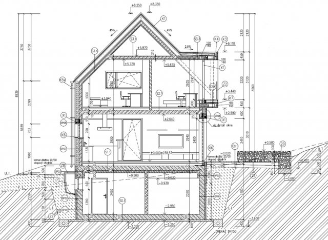 Projekt RD &ndash; návrh konstrukce bílé vany, kde byl pro realizaci doporučen a využit beton PERMACRETE