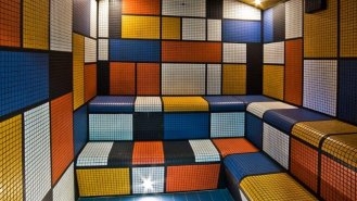 Parní sauna	- Pohled do interiéru parní sauny