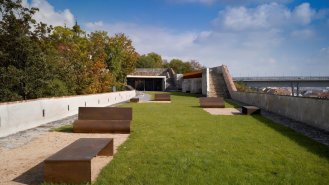 Pohled na zahradu bastionu.