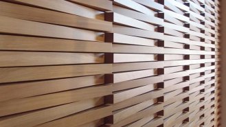 Detail akustického obkladu