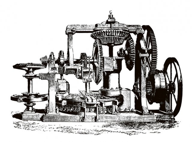 Zařízení na výrobu cihel z roku 1819.