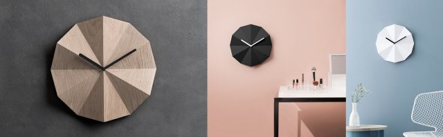 Dánské designové studio Lawa využívá Jesmonite k tvorbě interiérových prvků, jako jsou nástěnné hodiny (foto: https://lawadesign.dk/)