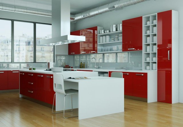 Červená se v kuchyních začala objevovat v 50. letech minulého století a je stále „in“ (Zdroj: virtua73, Shutterstock). 