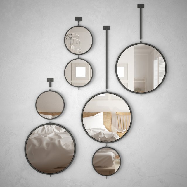 Několik namátkou rozmístěných zrcadel vytváří originální a přitom funkční prvek. foto: Archi_Viz 