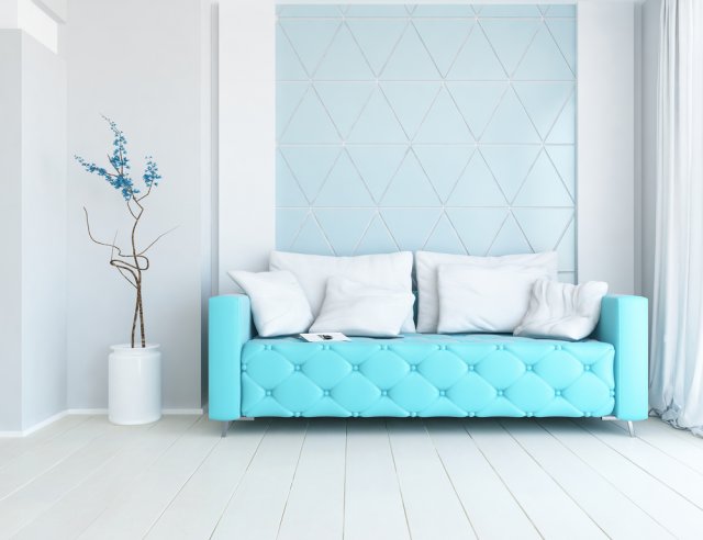 Oceánově modrá je perfektní barvou pro vytvoření klidného domova. Hodí se téměř do každé místnosti. Tato barva je často používána středomořskými národy.
Zdroj: PavelShynkarou, Shutterstock