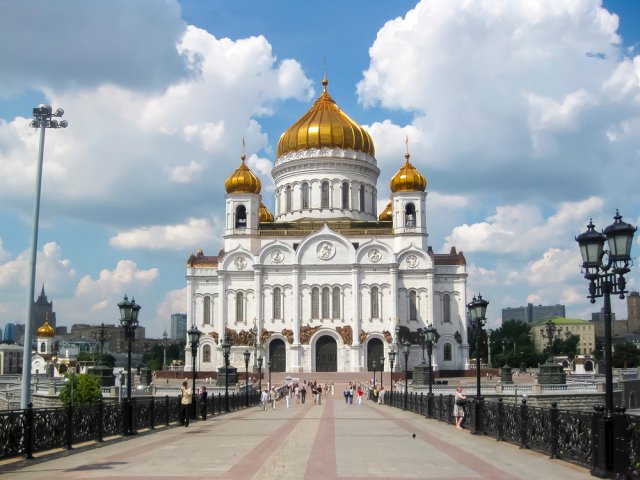 Grandiózní chrám Krista Spasitele je jednou z hlavních moskevských dominant. Zdroj: Mistervlad