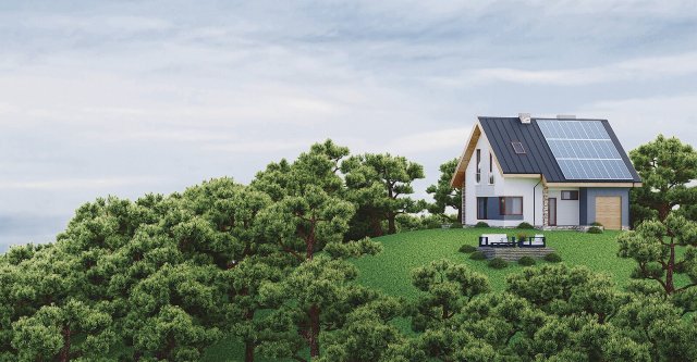 Zeleň, ať už na střeše, či v jeho okolí, pozvolně odpařuje vodní srážky a tím ochlazuje své okolí včetně staveb. Foto ALDECA studio, shutterstock