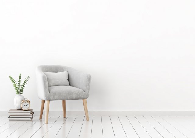 Málokterý kus nábytku vypadá s plyšovým čalouněním tak dobře, jako křesla. Plyšový solitér skvěle vynikne v obývacích pokojích ve skandinávském stylu. Zdroj: Marina_D