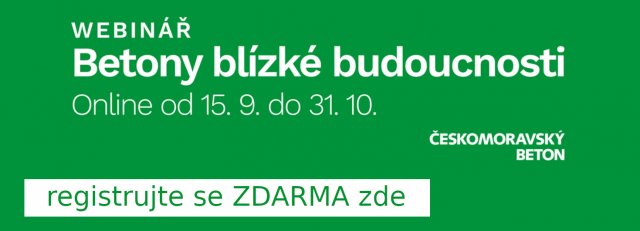 Webinář Betony blízké budoucnosti proběhne online od 15. září 2022 do 31. října 2022