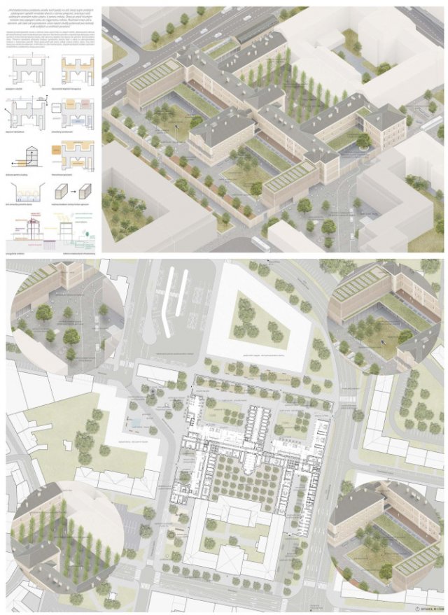 Vizualizace vítězného návrhu studia ov architekti.