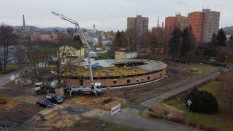 Z průběhu výstavby školky. Zdroj: Městský úřad Varnsdorf 