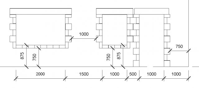 Ukázkový kladecí plán včetně kót (REVIT).