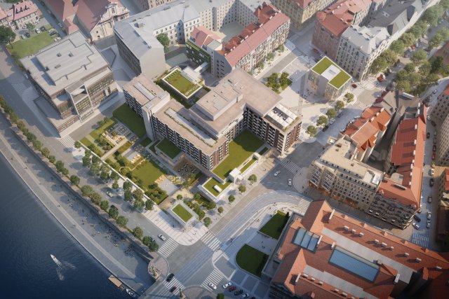 Součástí projektu je revitalizace 6 250 m² širšího okolí pod názvem Staroměstská brána. Obnova zasáhne také náměstí Miloše Formana.