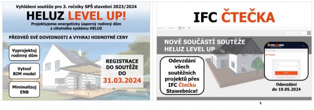 IFC Čtečka Stawebnice byla představena v rámci vyhodnocení soutěže HELUZ LEVEL UP 2022/2023, které proběhlo 12. 10. 2023 v Brně Pavilonu Antrhropos Moravského zemského muzea