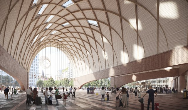 Nové brněnské hlavní nádraží vznikne na základě návrhu nizozemského ateliéru Benthem Crouwel Architects, které už stojí za projekty rotterdamského nádraží a rozsáhlé rekonstrukce hlavního nádraží v Amsterdamu.
Autor: © Benthem Crouwel Architects
