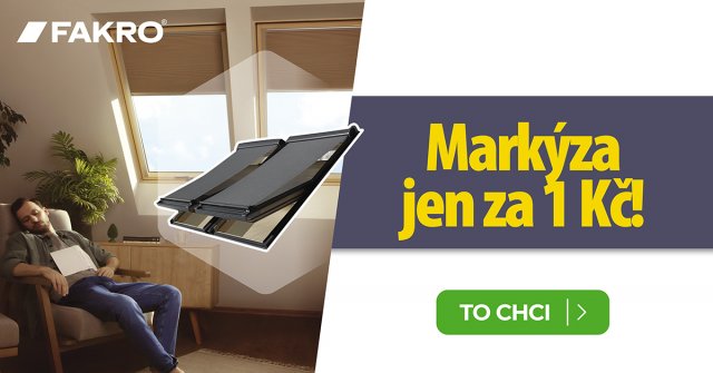 POZOR AKCE: MARKÝZA FAKRO AMZ JEN ZA 1 KČ: Žhavou novinku, předokenní markýzu AMZ Komfort navíc nyní pořídíte v akci FAKRO rovnou se střešními okny – ZA 1 KČ!