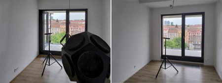 Měření akustických vlastností příčky v rámci první úlohy.